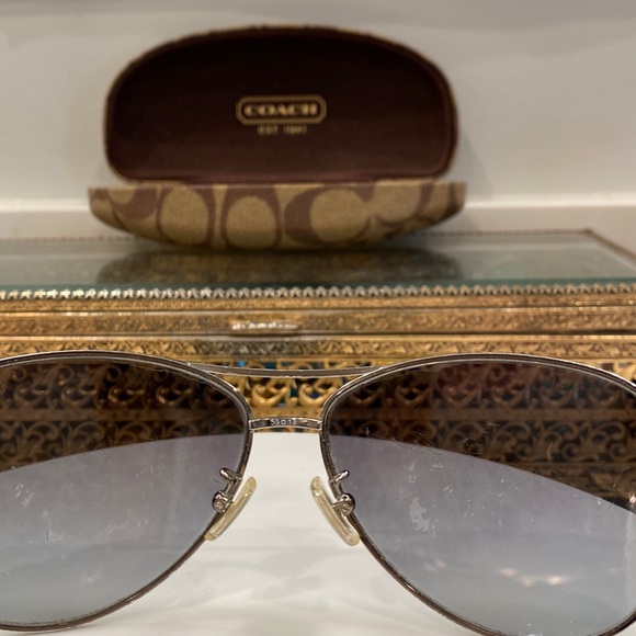 Coach - Kristina Sunglasses - Frames EUC, Lenses Poor, Beach/Rx Opp - Coach Case - Picture 10 of 17